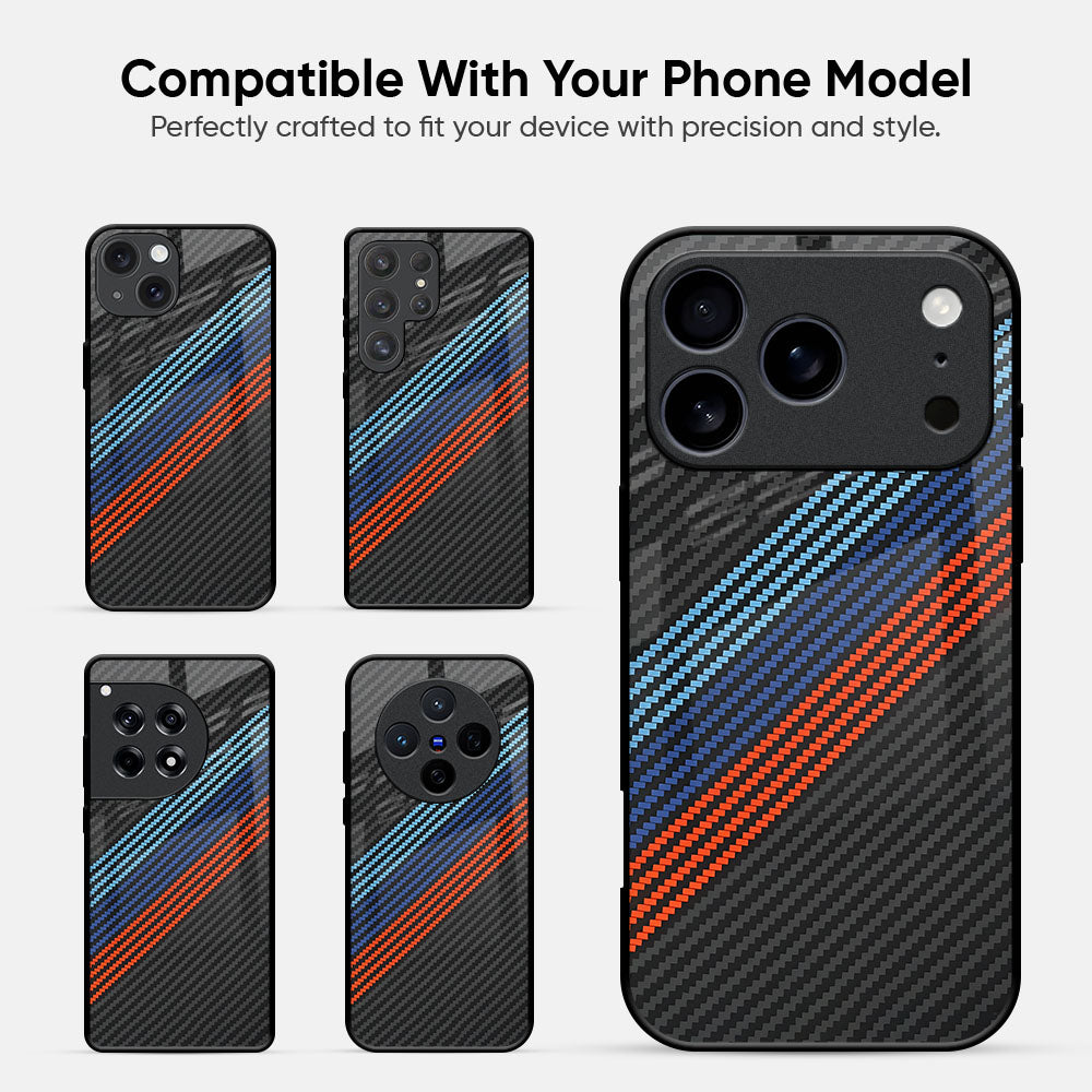 Carbon Inspired Glass Case