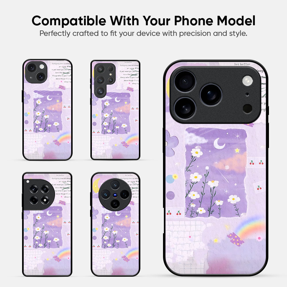 Poetic Bloom Glass Case