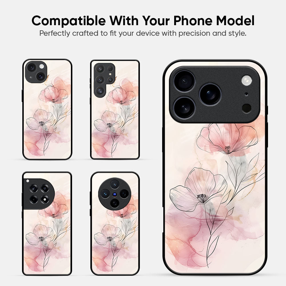 Carrara Bloom Glass Case