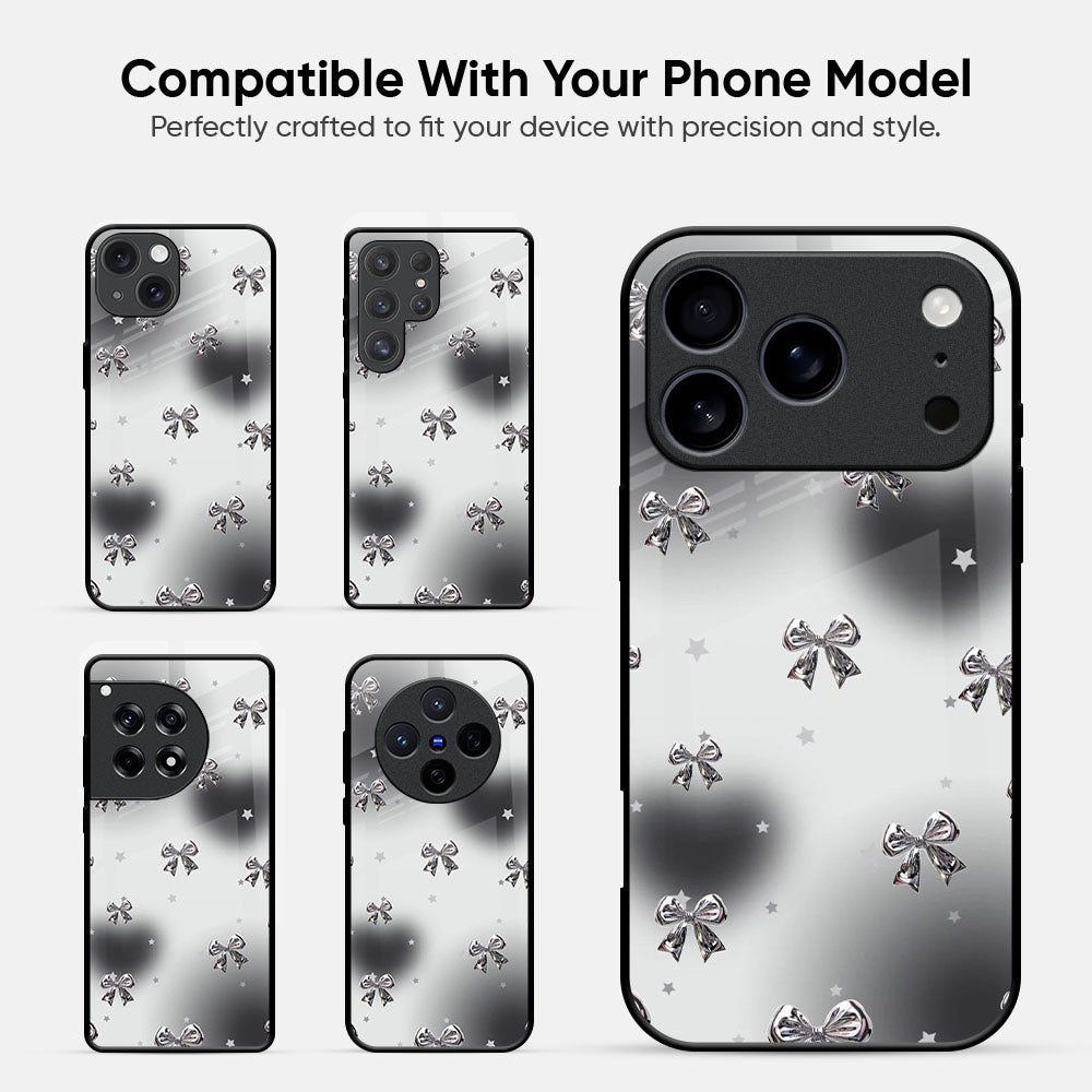 Silver Bows Glass Case