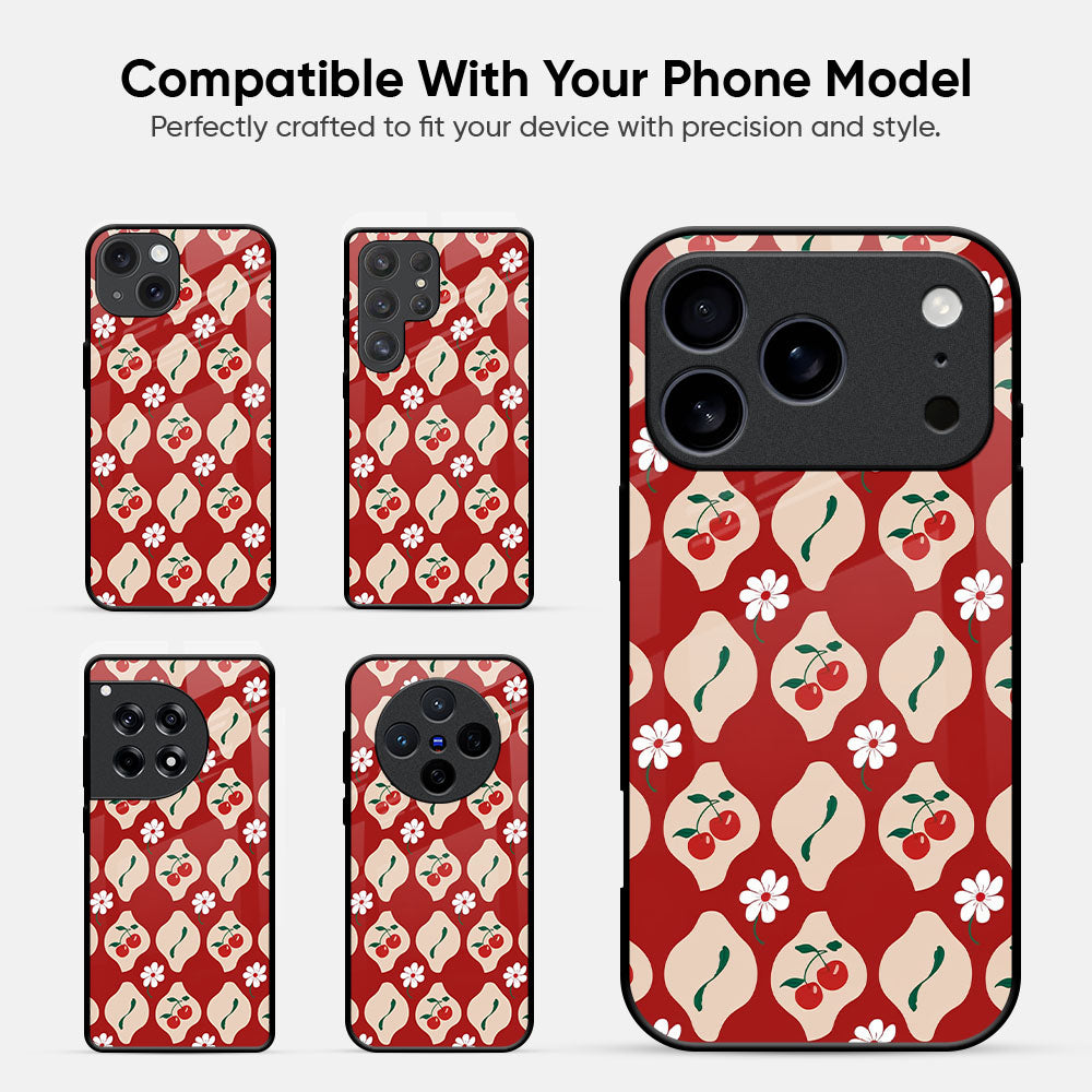 Red Cherry Glass Case