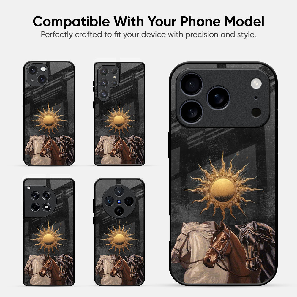 Three Horses & Sun Glass Case