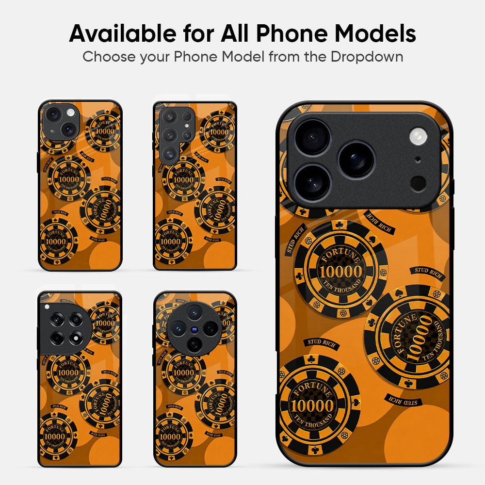 Casino Gold Glass Case - Glass Back Cover for Phone (View 2)
