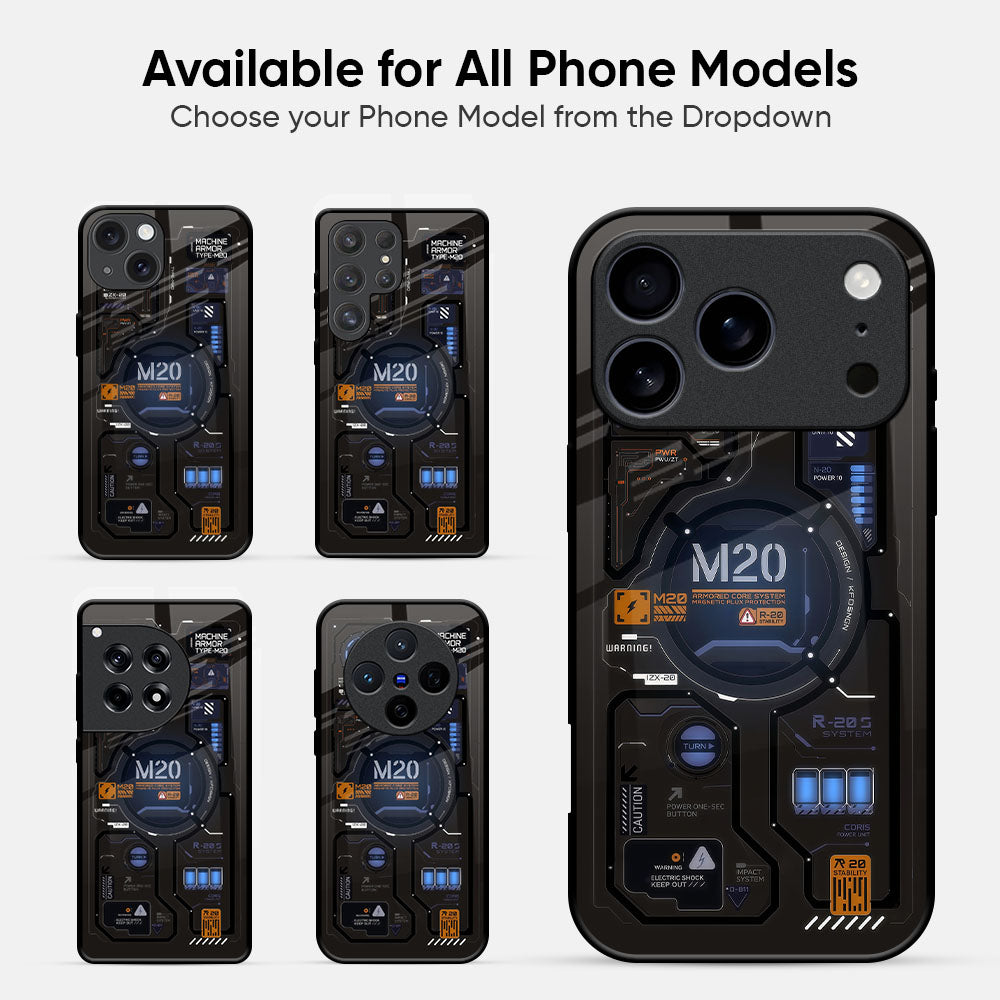 Cyber Spark Glass Case - Glass Back Cover for Phone (View 2)