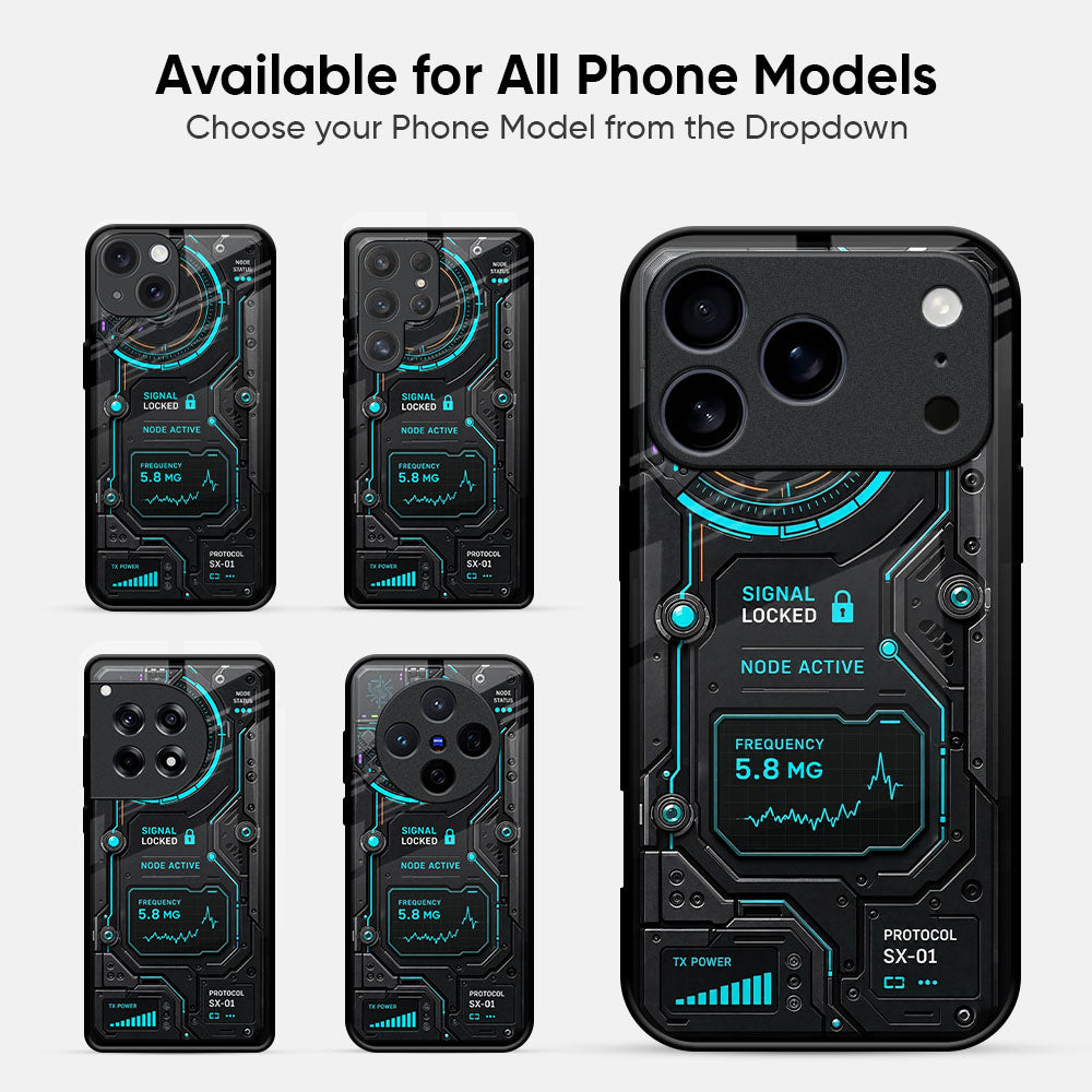 Sonic Blue Glass Case - Glass Back Cover for Phone (View 2)