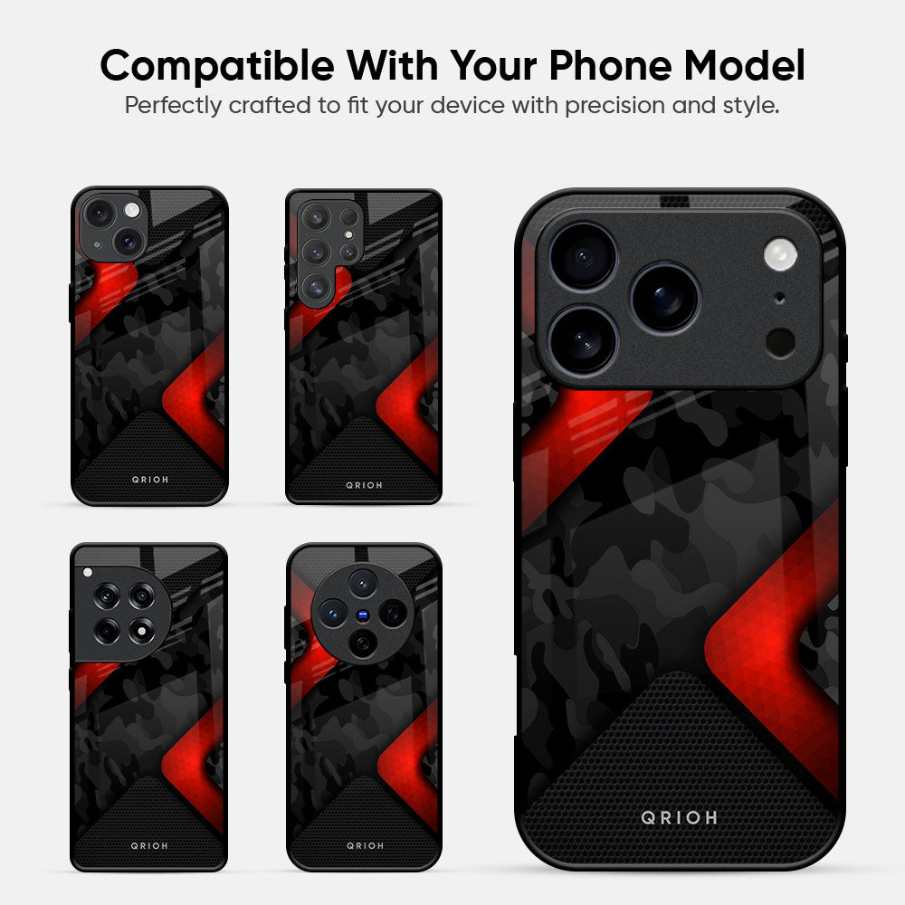 Modern Camo Abstract Glass Case