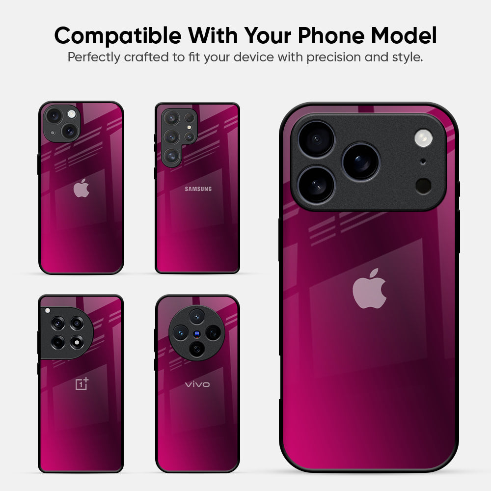 Pink Burst Glass Case