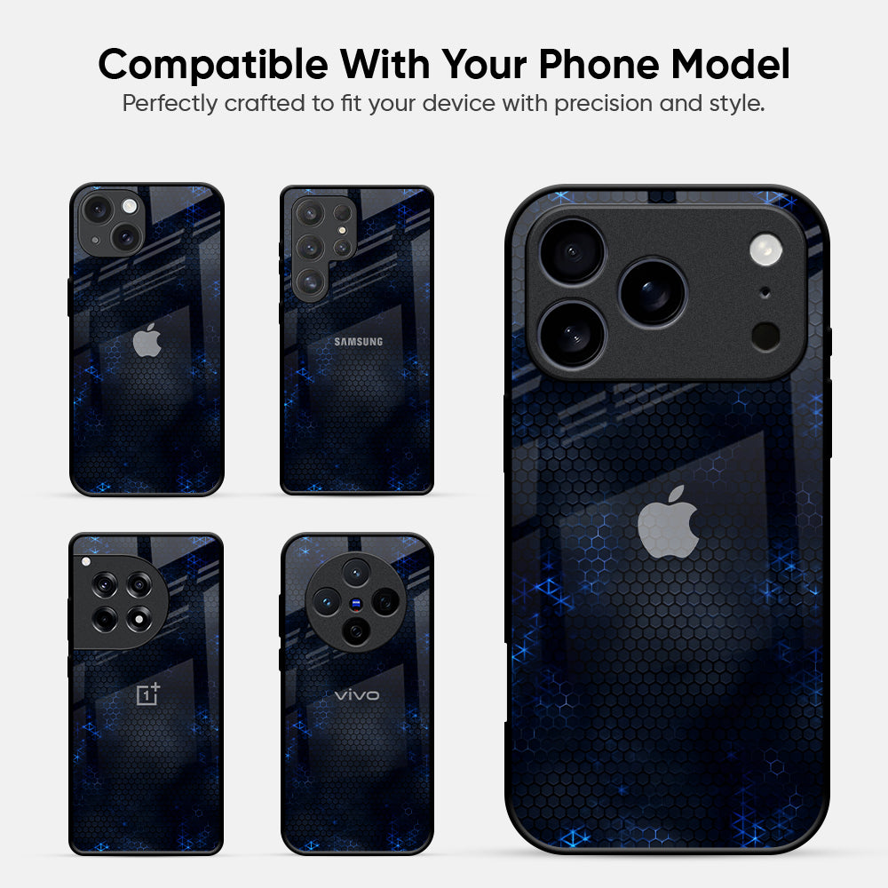 Blue Hues Glass Case