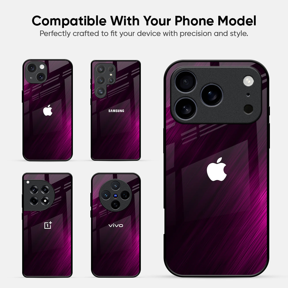 Pink Hairline Glass Case