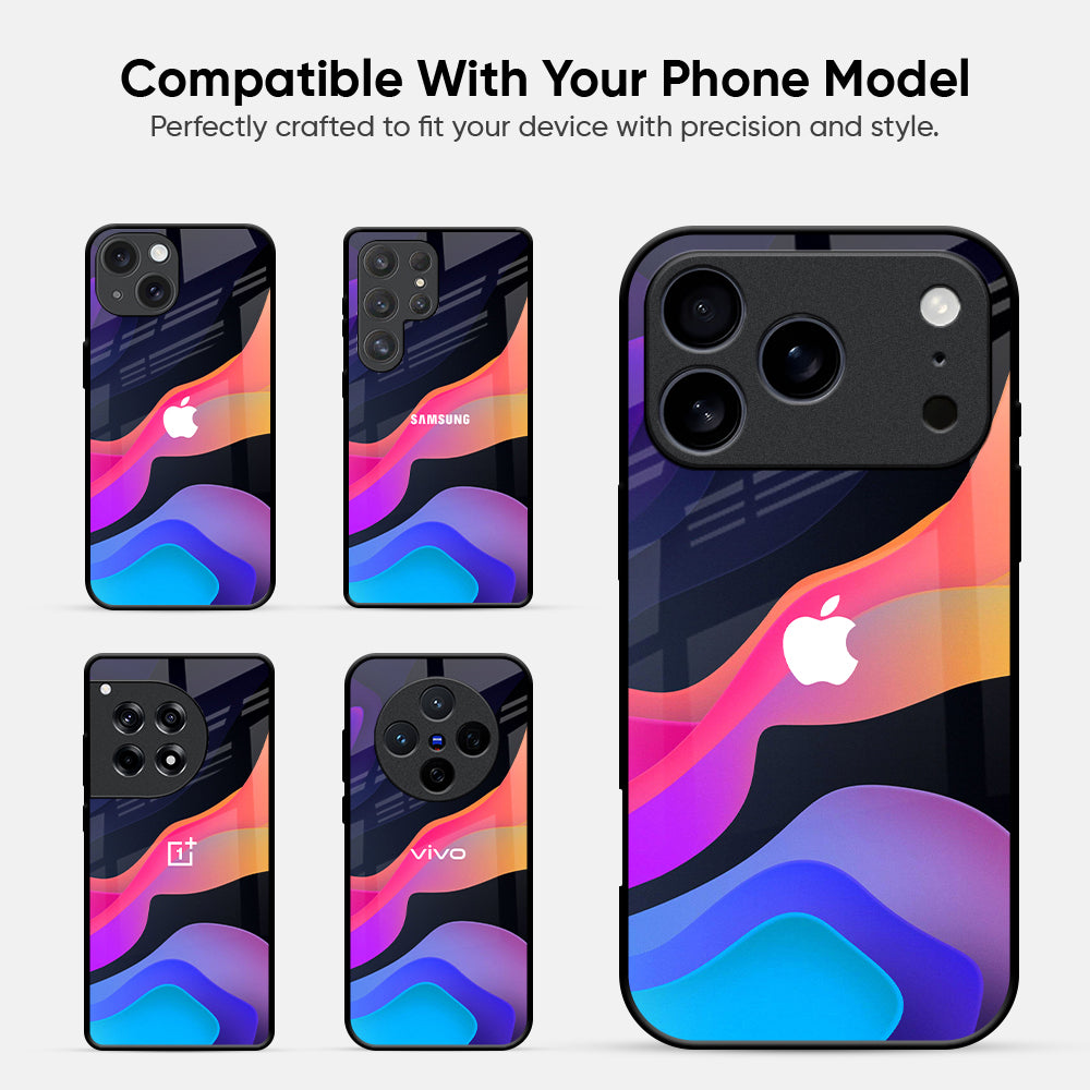Colorful Fluid Glass Case