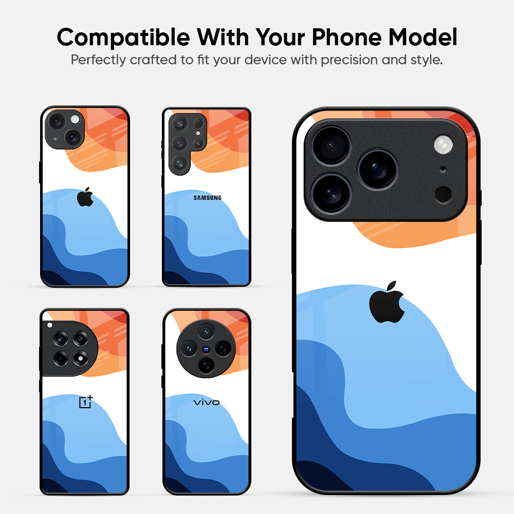 Wavy Color Pattern Glass Case