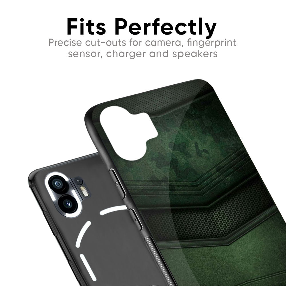 Green Leather Glass Case for Nothing CMF Phone 1