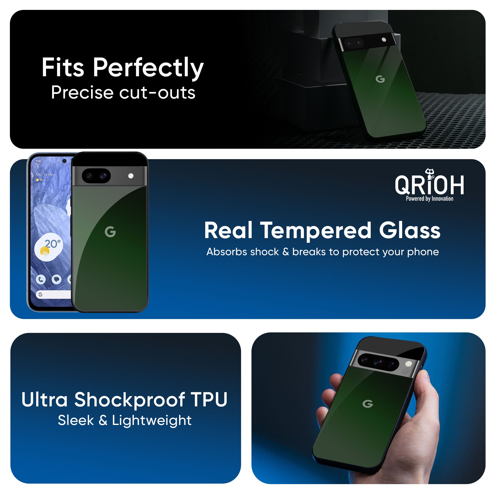 Deep Forest Glass Case for Google Pixel 9