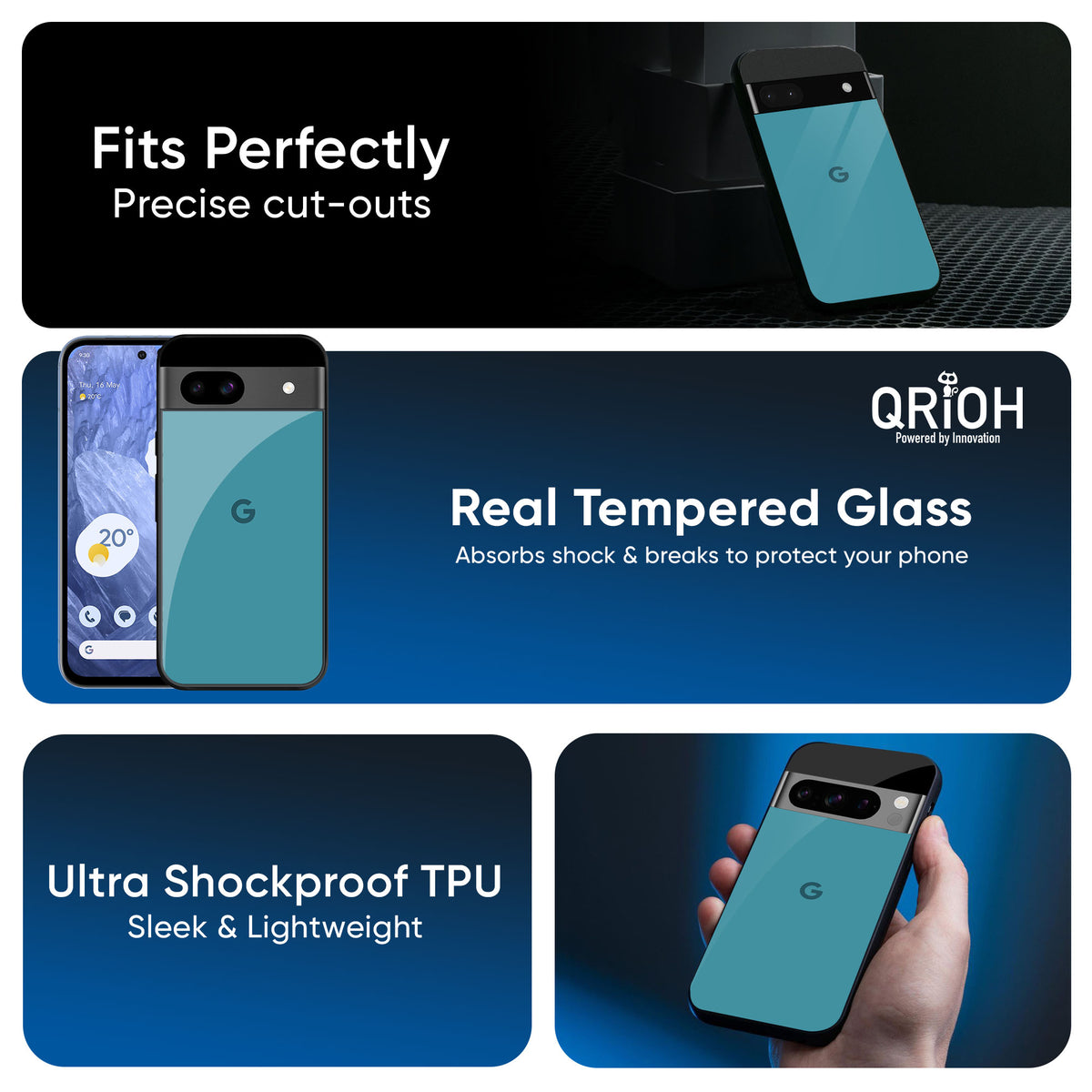 Oceanic Turquiose Glass Case for Google Pixel 9 Pro