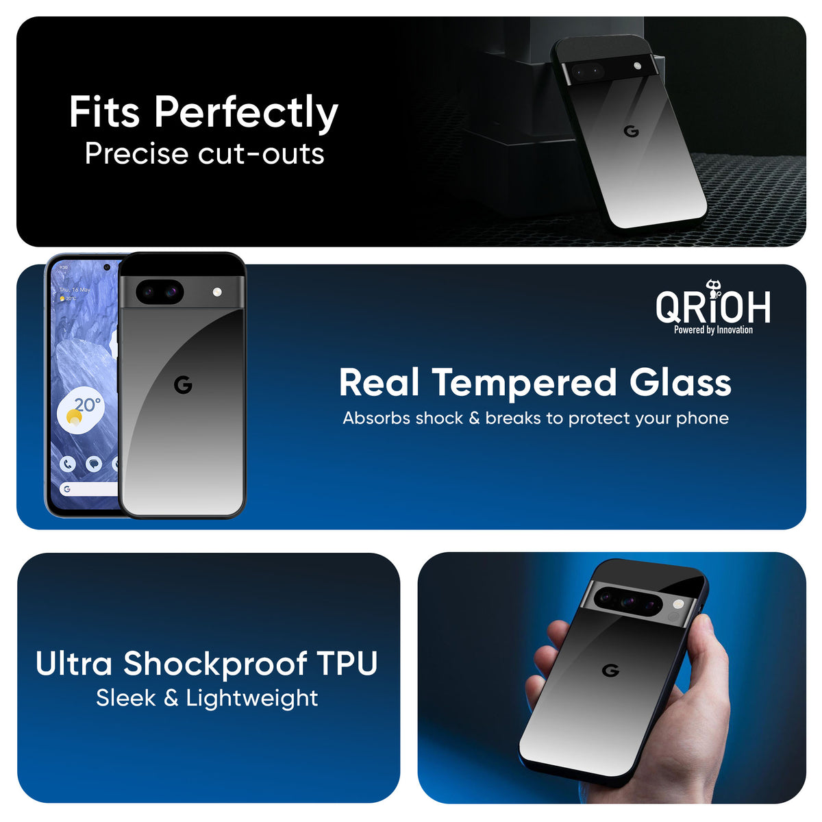 Zebra Gradient Glass Case for Google Pixel 9 Pro