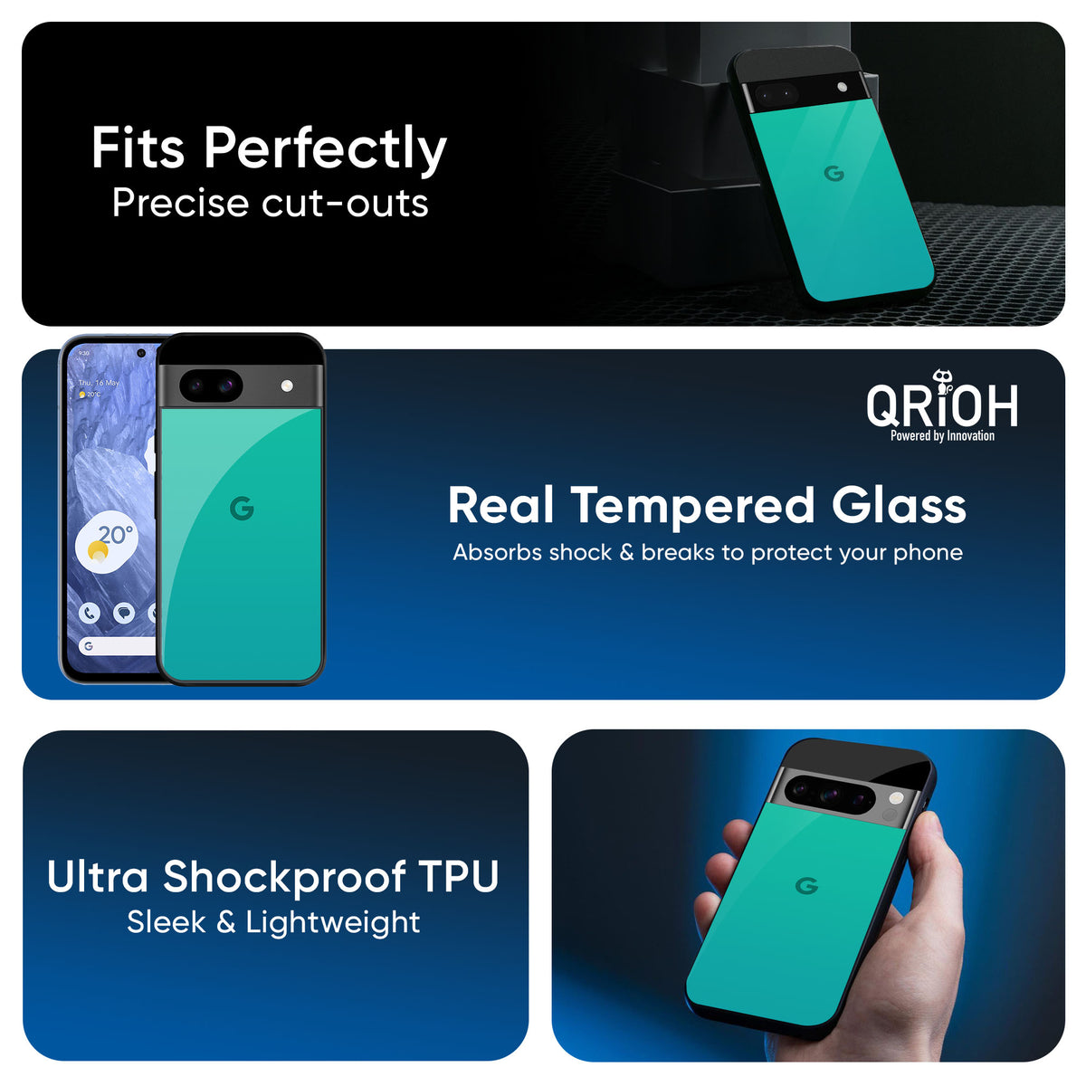 Cuba Blue Glass Case For Google Pixel 9 Pro XL