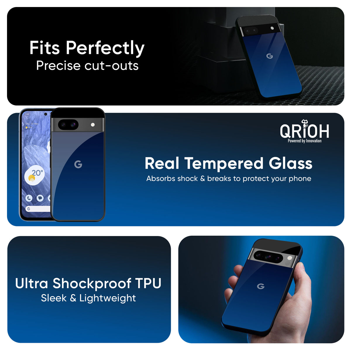 Very Blue Glass Case for Google Pixel 9