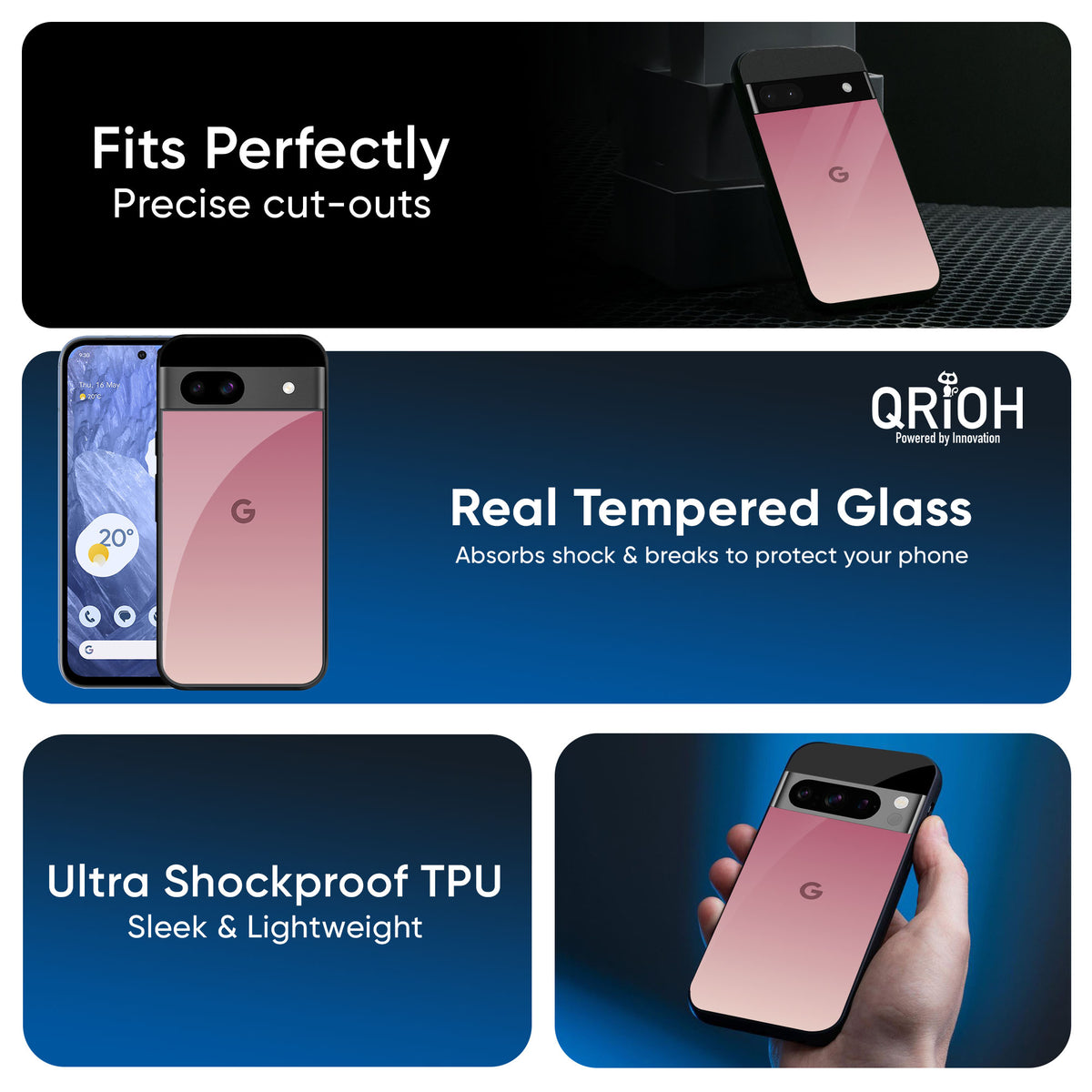 Blooming Pink Glass Case for Google Pixel 9 Pro XL