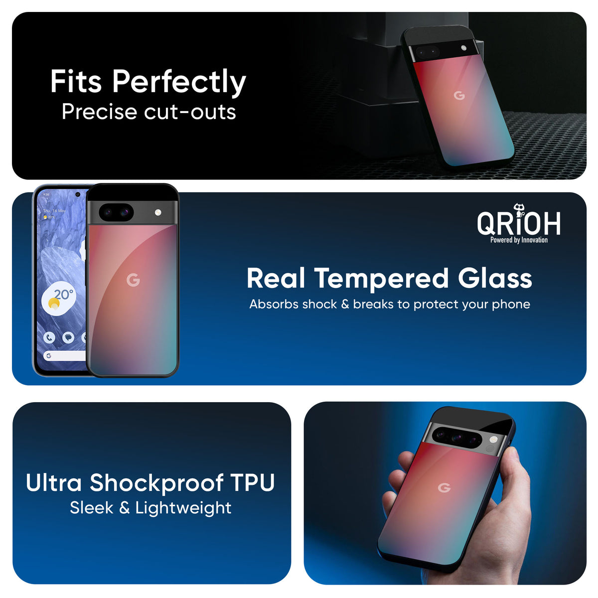 Dusty Multi Gradient Glass Case for Google Pixel 9 Pro