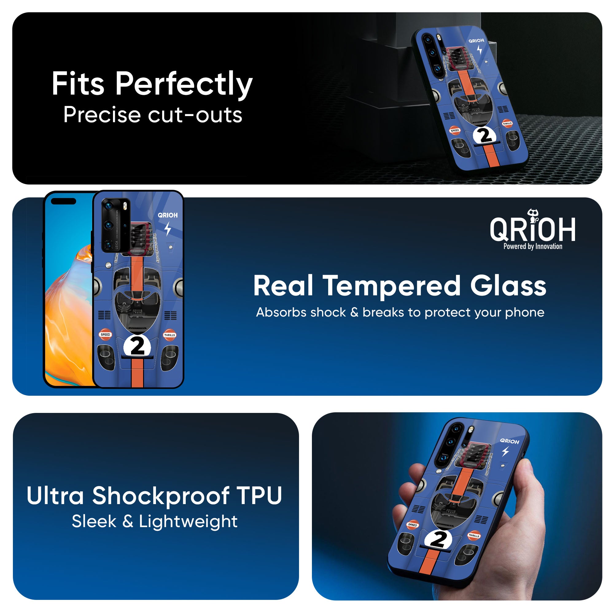 Car Adiction Glass Case for Huawei P30 Pro