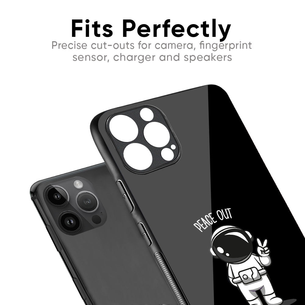 Peace Out Astro Glass Case for iPhone 16 Pro Max