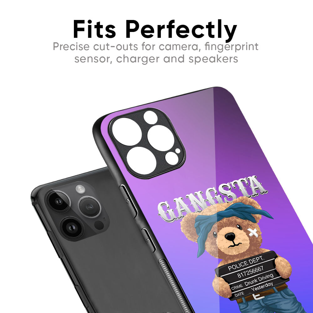 Gangsta Bear Glass Case for iPhone XS Max