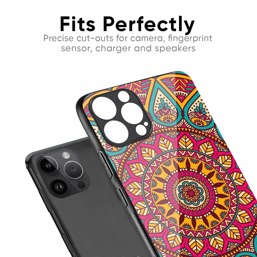 Elegant Mandala Glass Case for iPhone 16