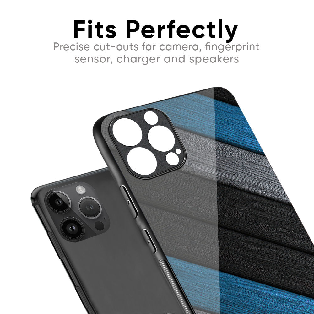 Multicolor Wooden Effect Glass Case for iPhone 16 Pro Max