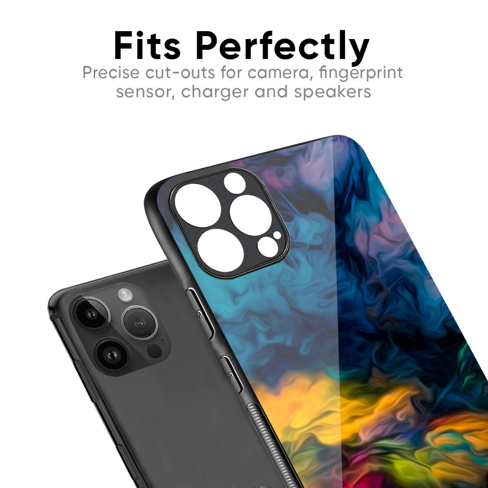 Multicolor Oil Painting Glass Case for iPhone 16 Pro Max