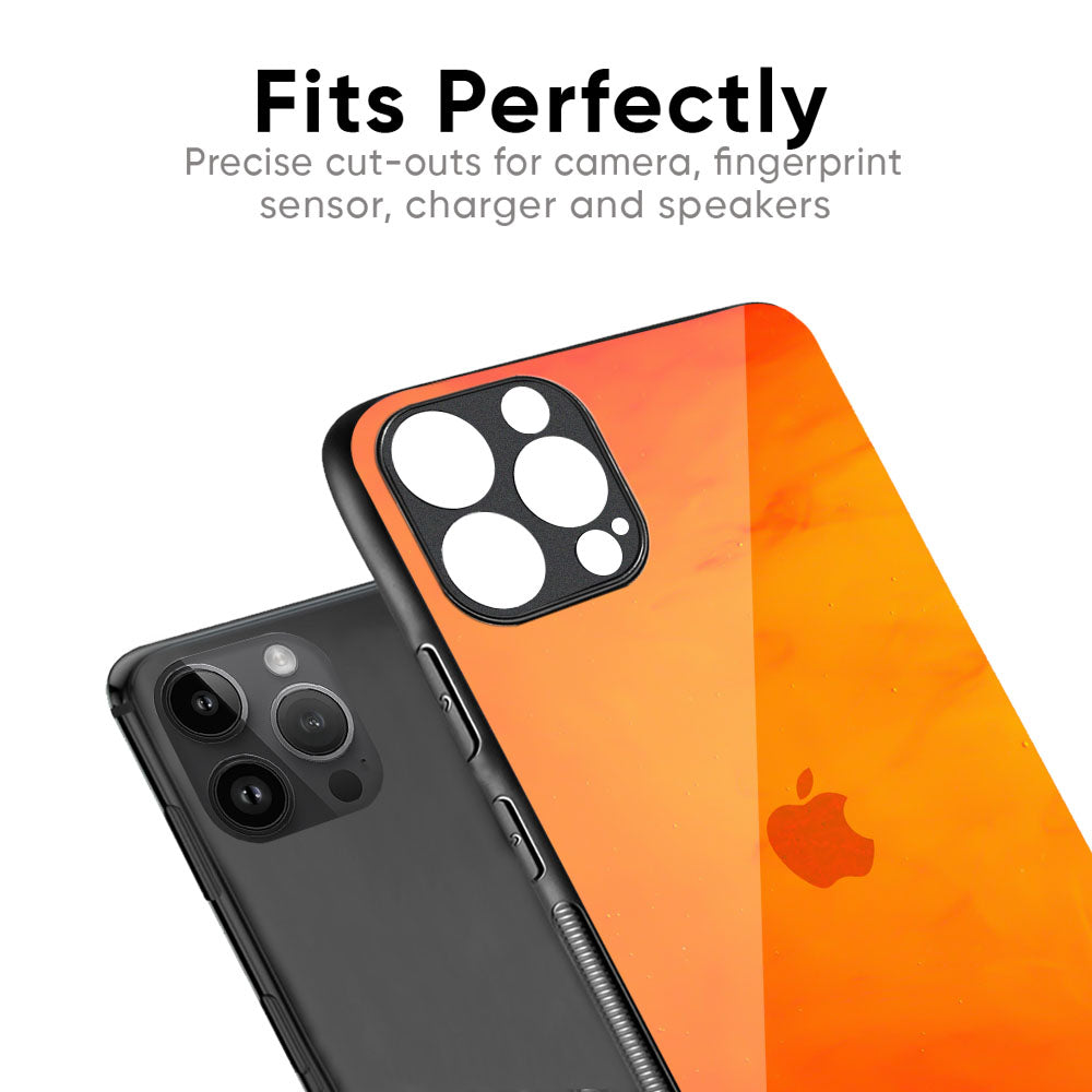 Tangy Orange Glass Case for iPhone 16 Pro Max