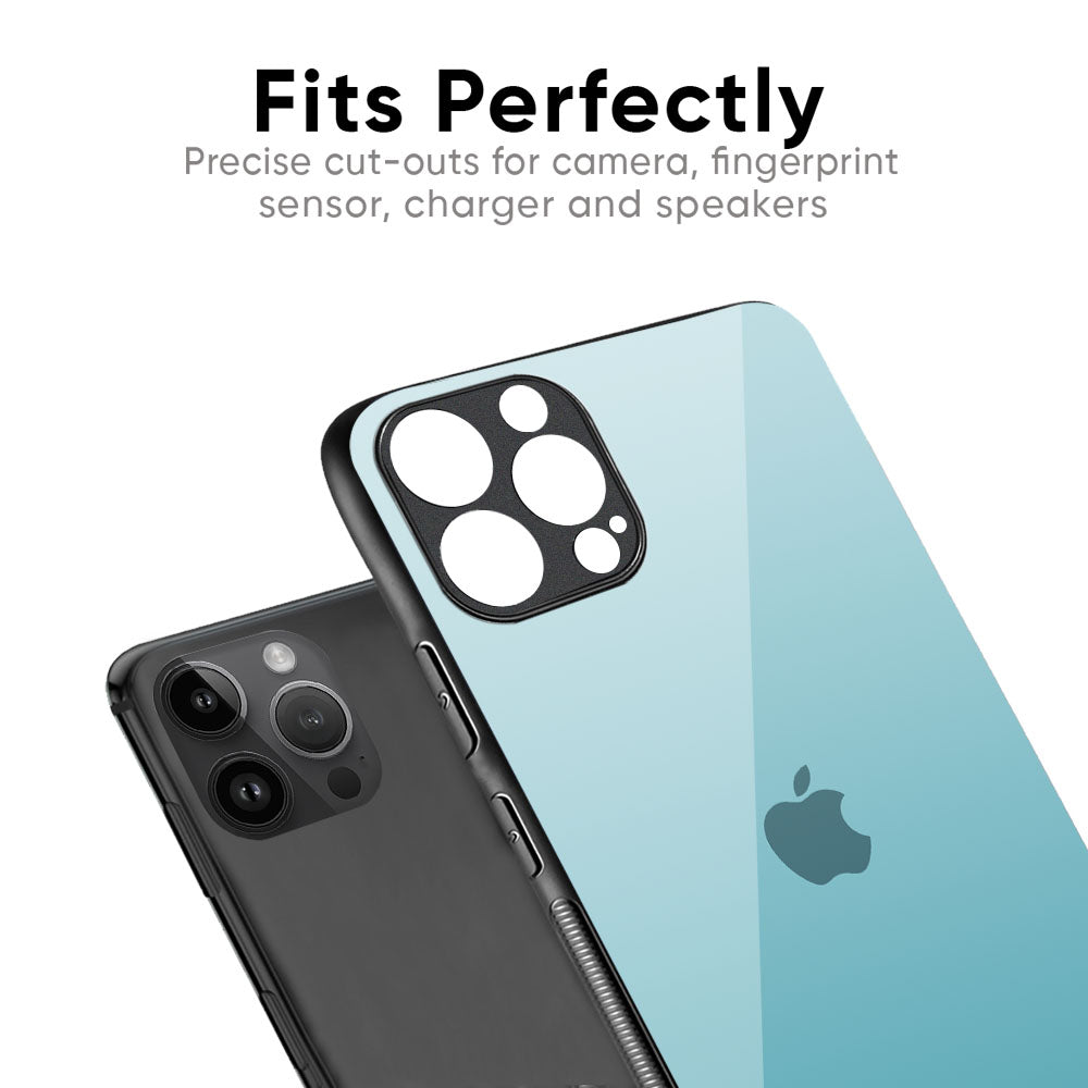 Arctic Blue Glass Case For iPhone 16 Pro Max