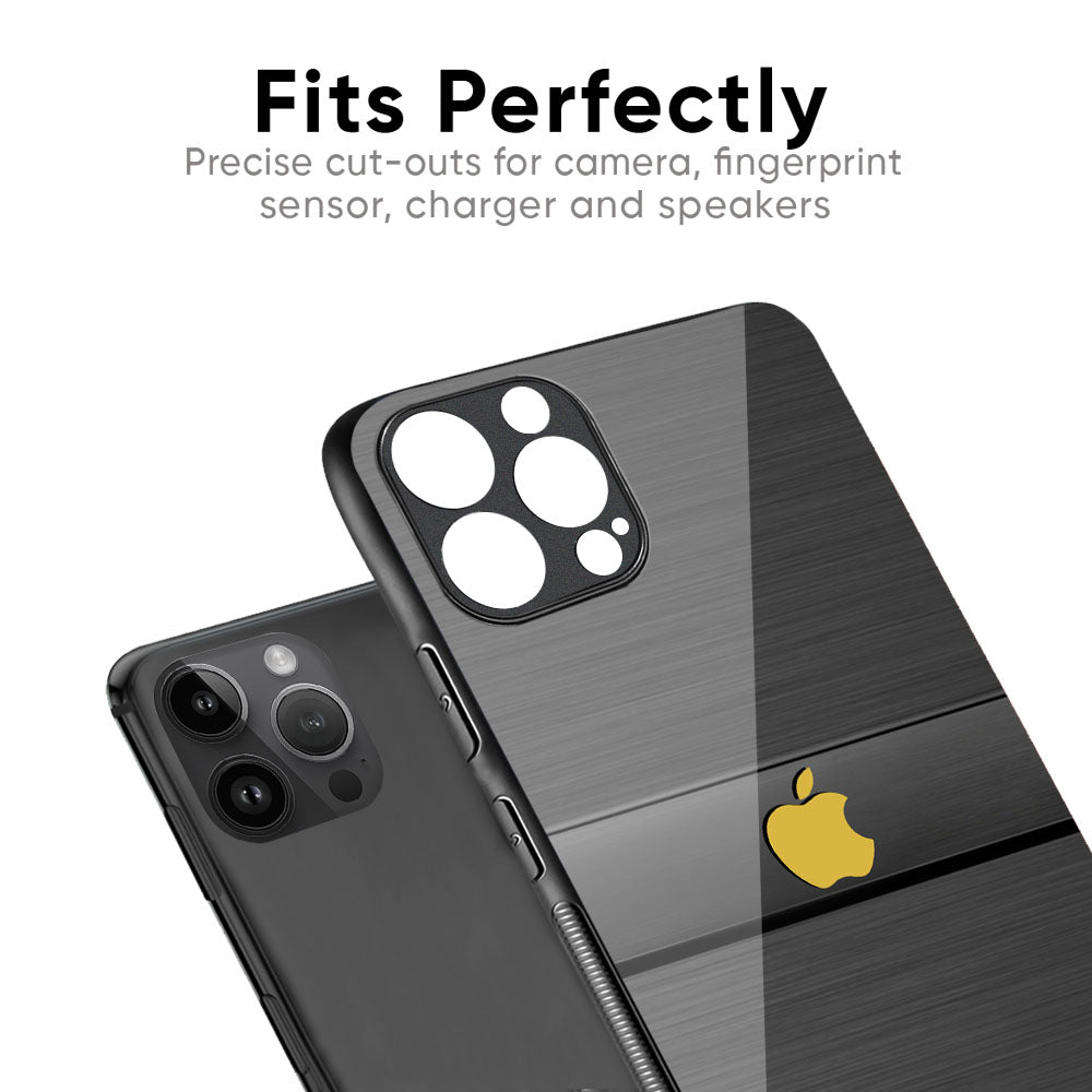 Grey Metallic Glass Case For iPhone 16 Pro Max