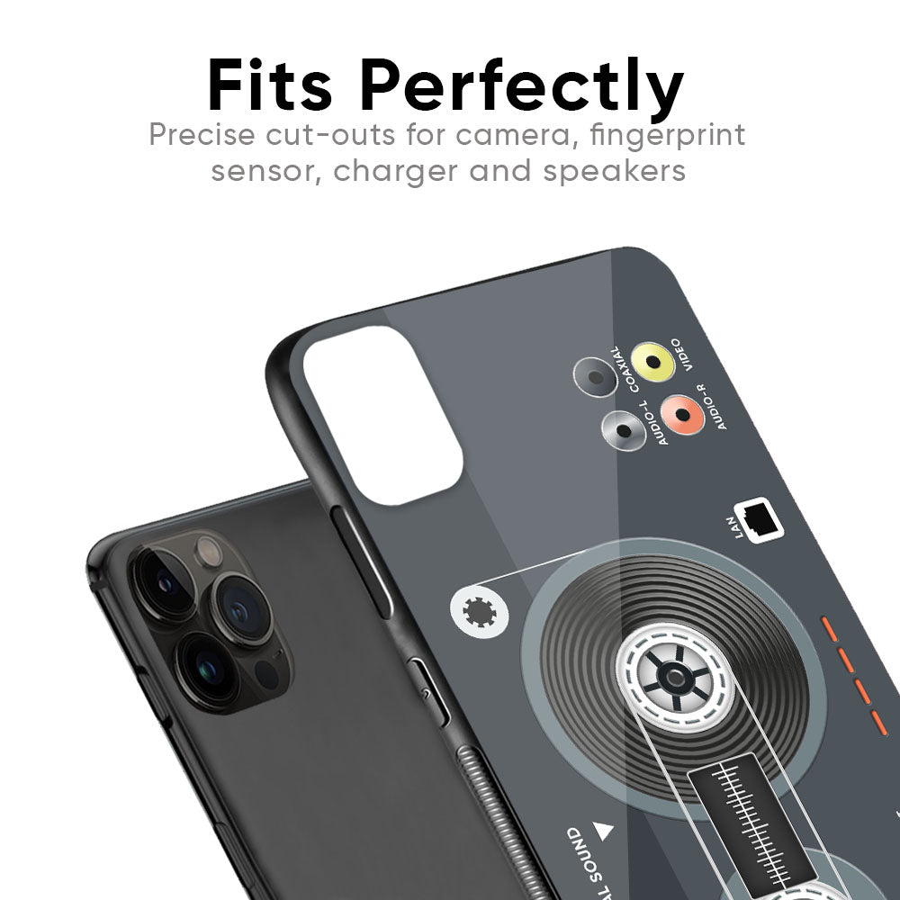 Retro Recorder Glass Case for iPhone SE 2022
