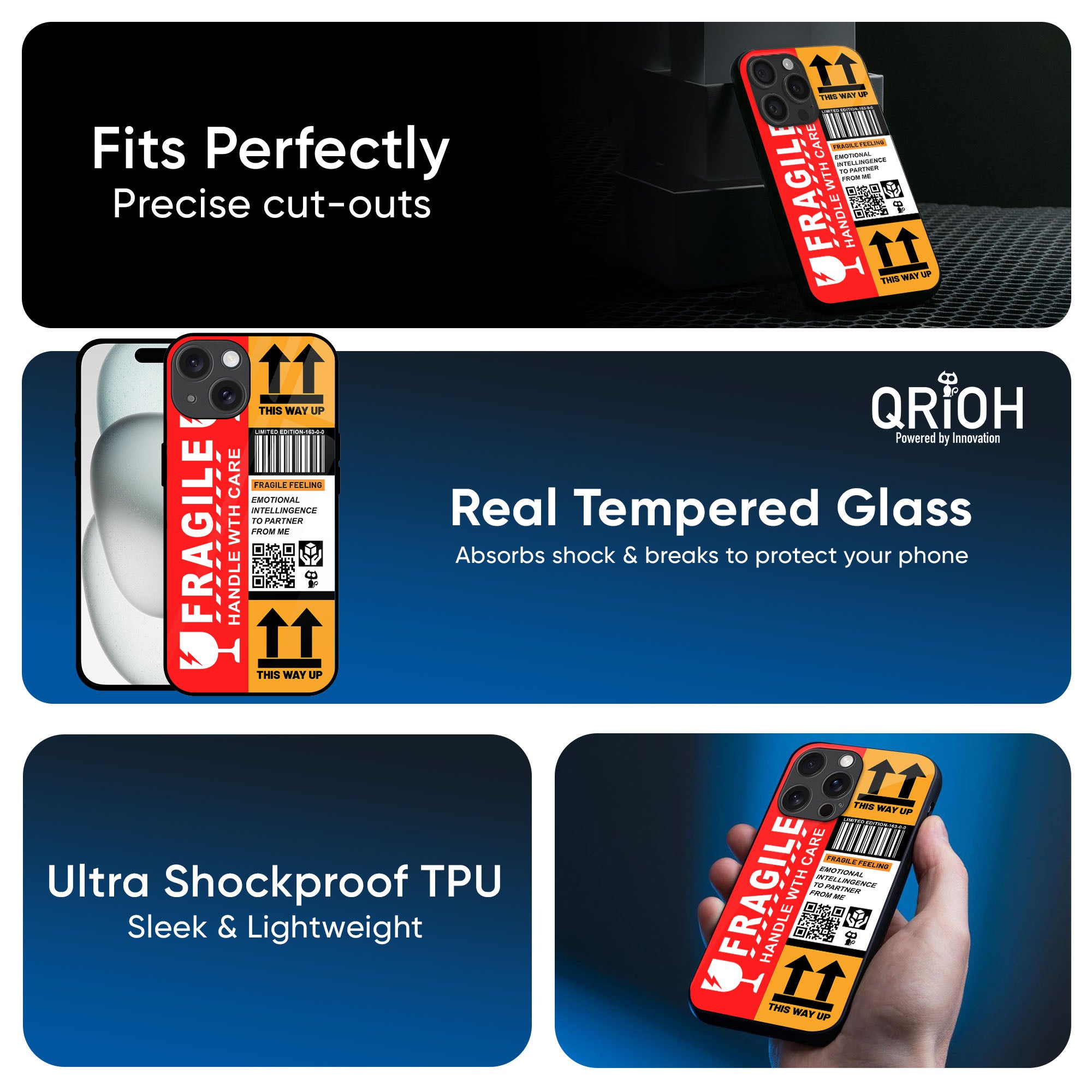 Handle With Care Glass Case for iPhone 16 Pro Max