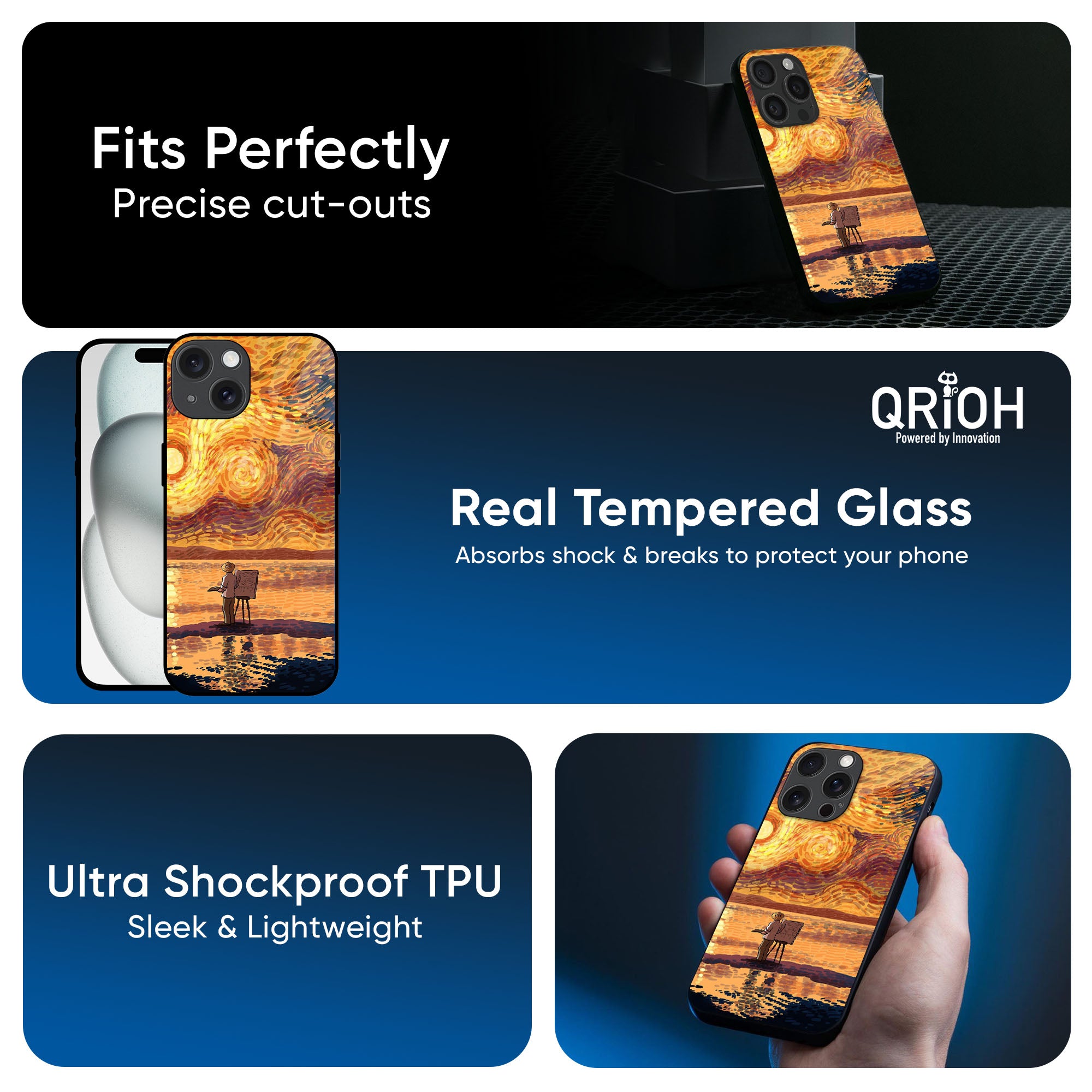 Sunset Vincent Glass Case for iPhone 16 Pro Max