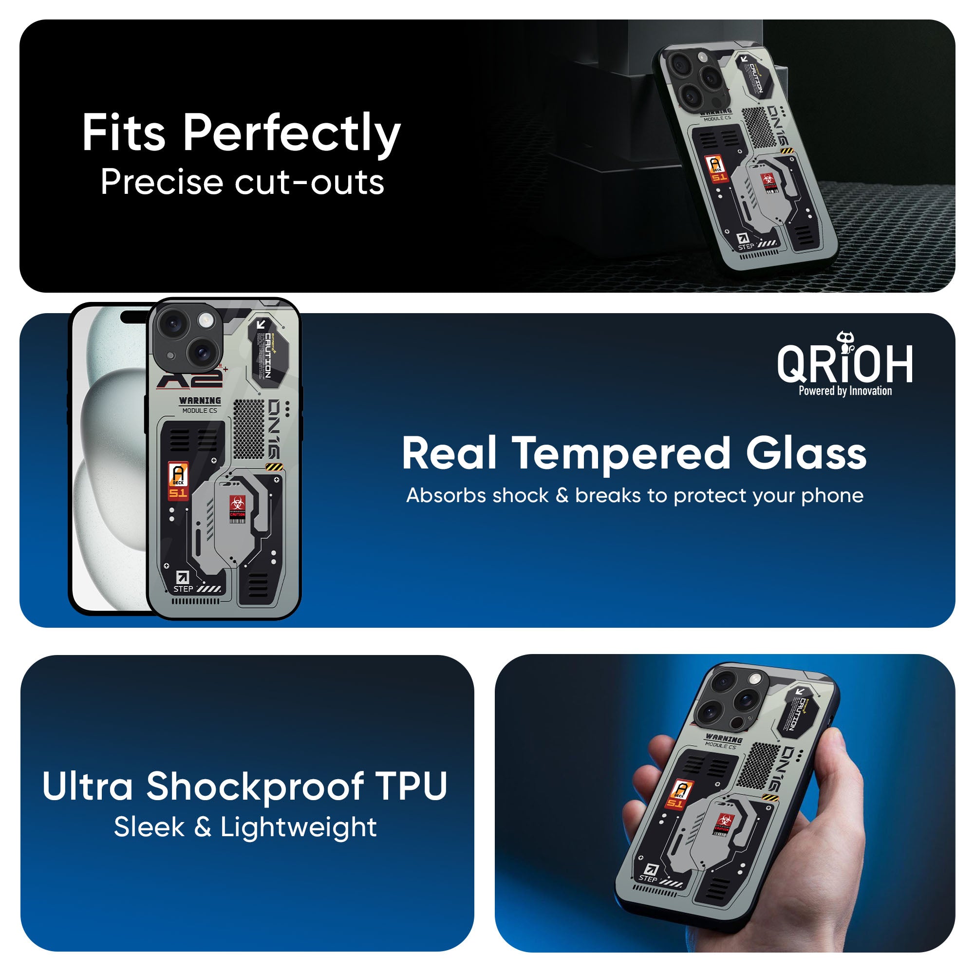 Techno Vibes Glass Case for iPhone XR