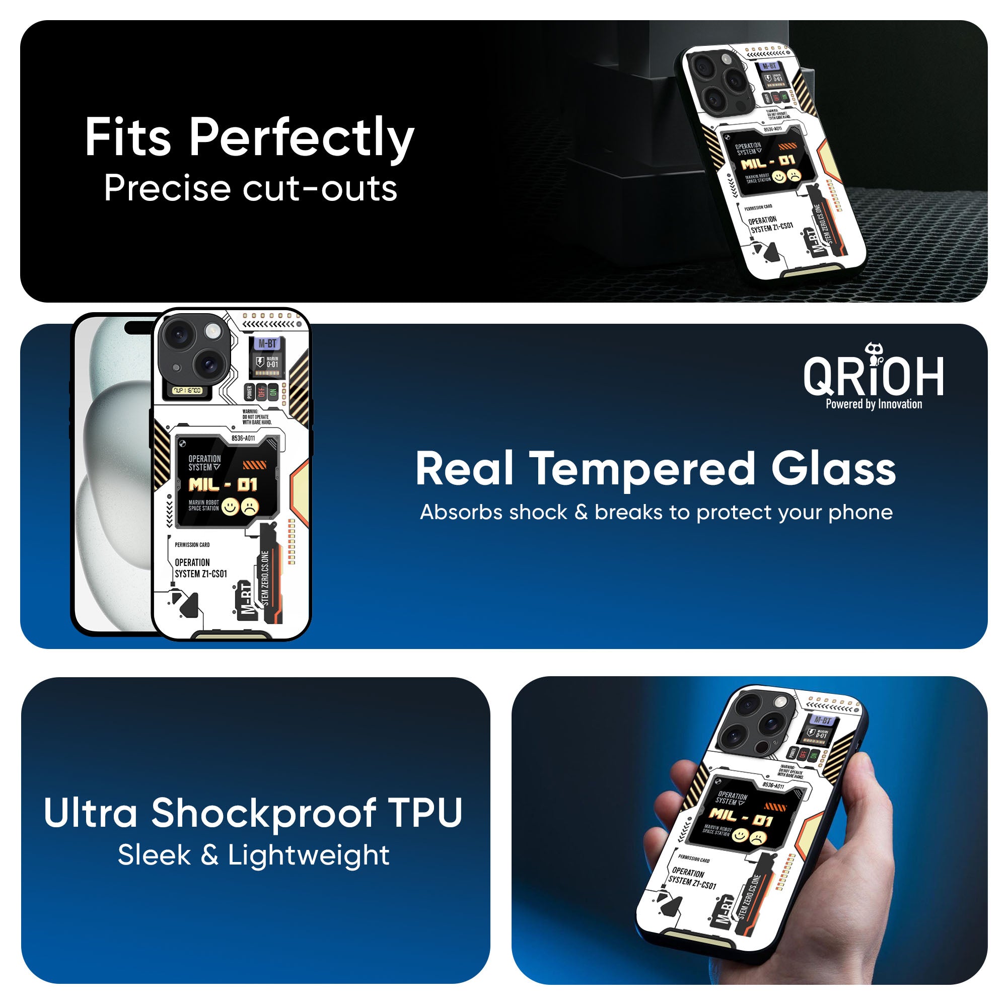 Tech Display Glass Case for iPhone XS Max