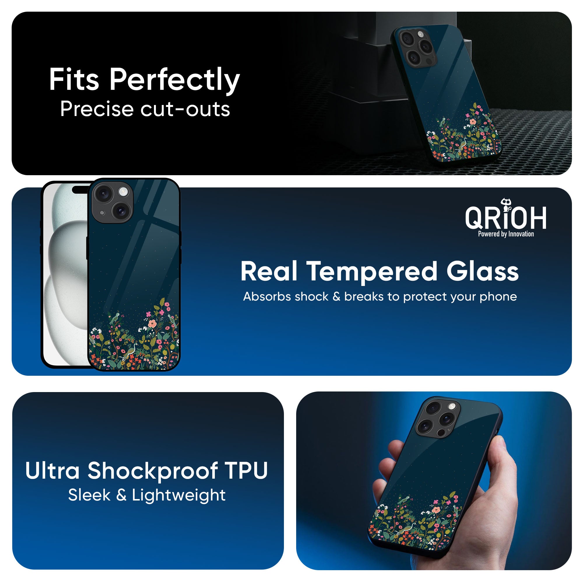 Small Garden Glass Case For iPhone 16 Pro Max