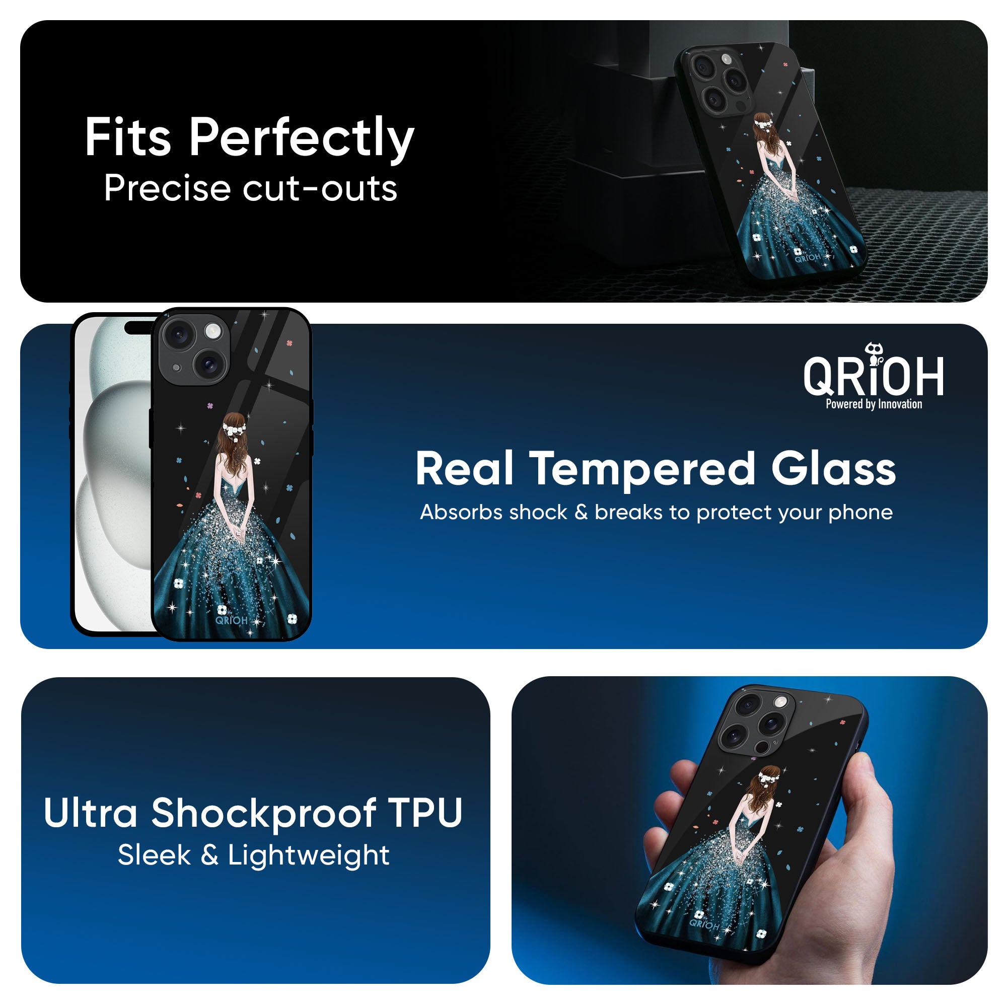 Queen Of Fashion Glass Case for iPhone 16 Pro Max