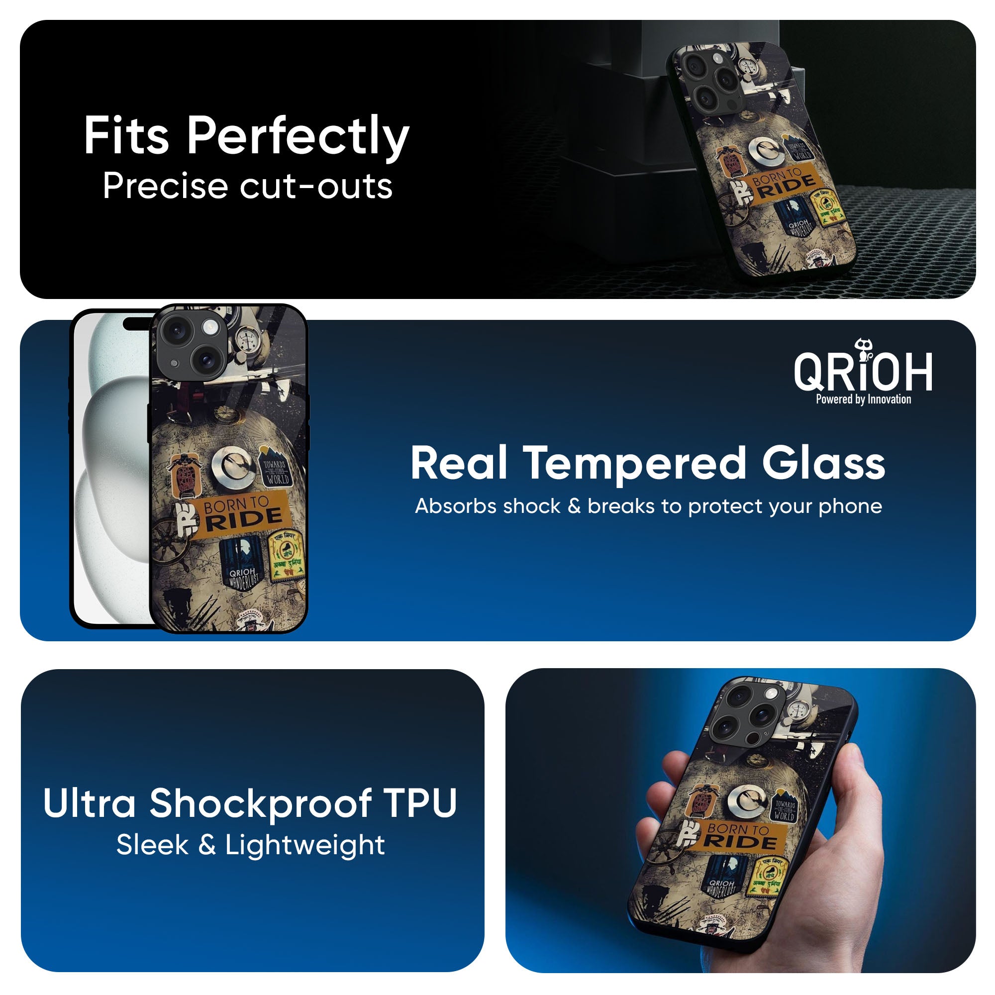 Ride Mode On Glass Case for iPhone 16 Pro Max