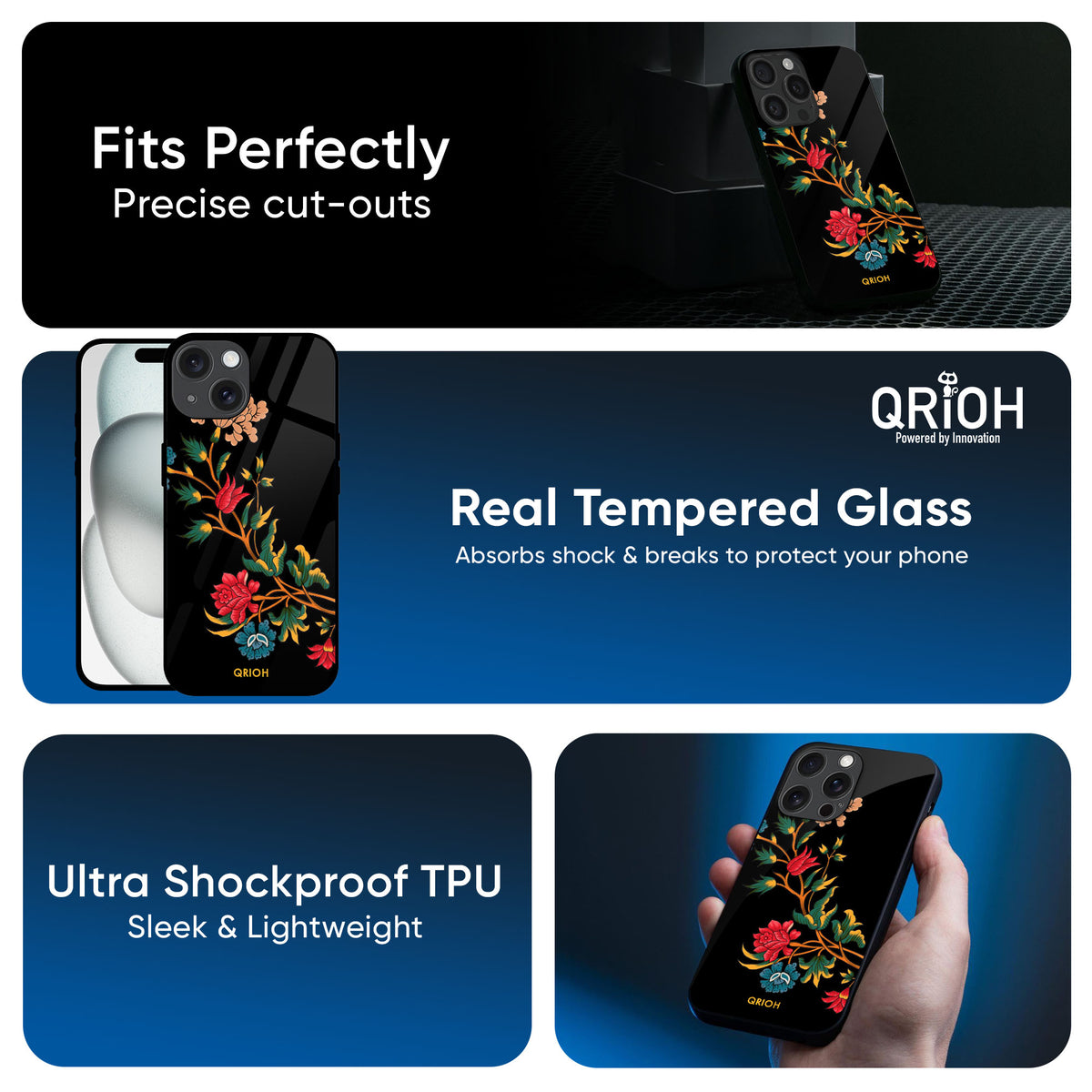 Dazzling Art Glass Case for iPhone 16 Plus