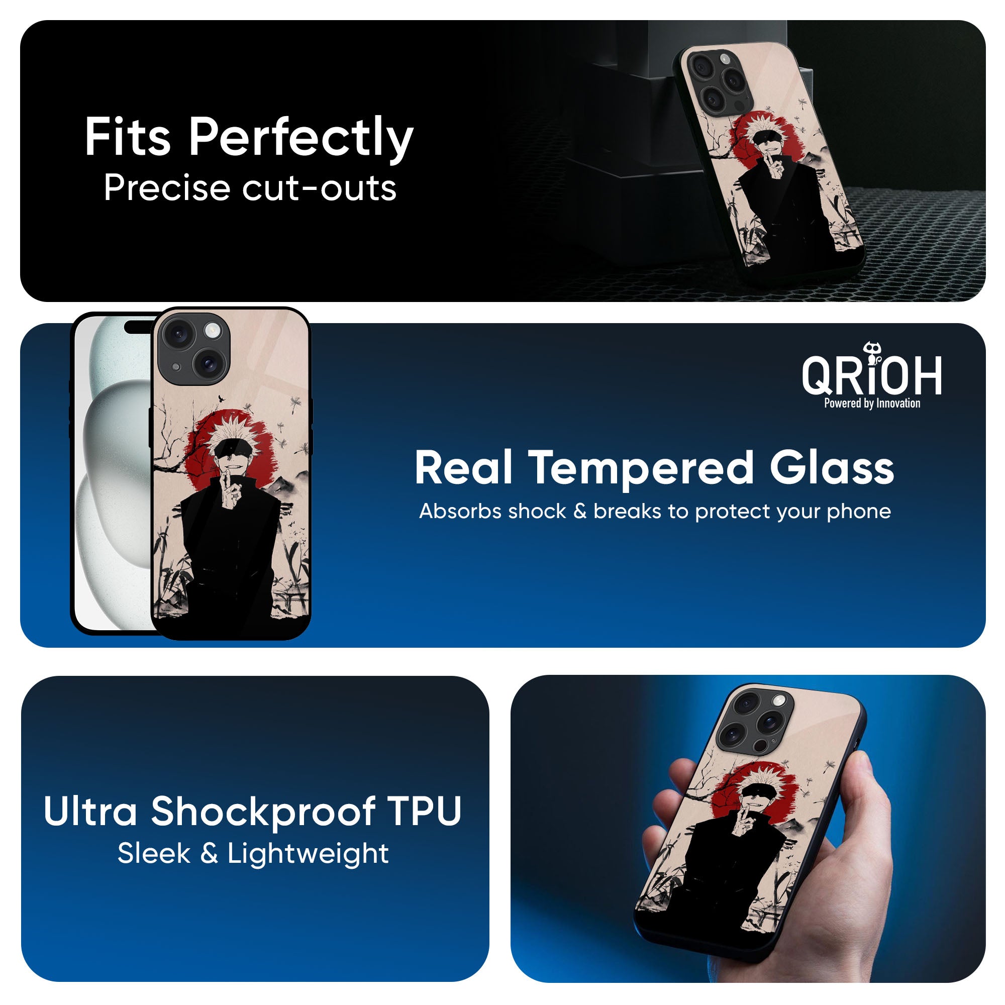 Manga Series Glass Case for iPhone 16 Pro Max