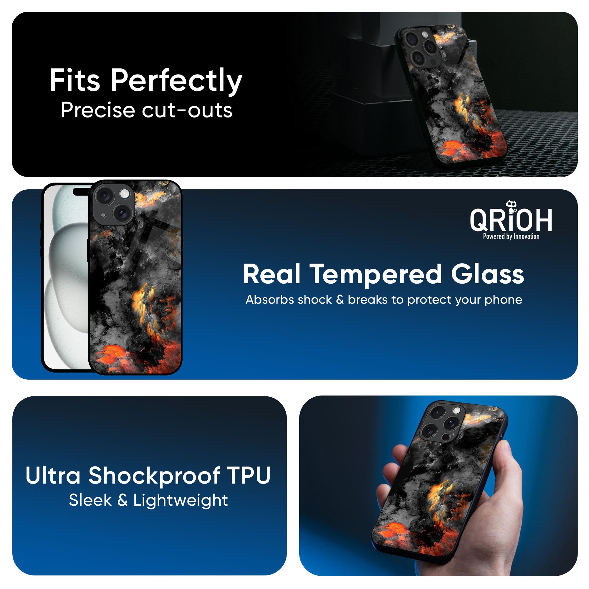 Lava Explode Glass Case for iPhone 16 Pro Max