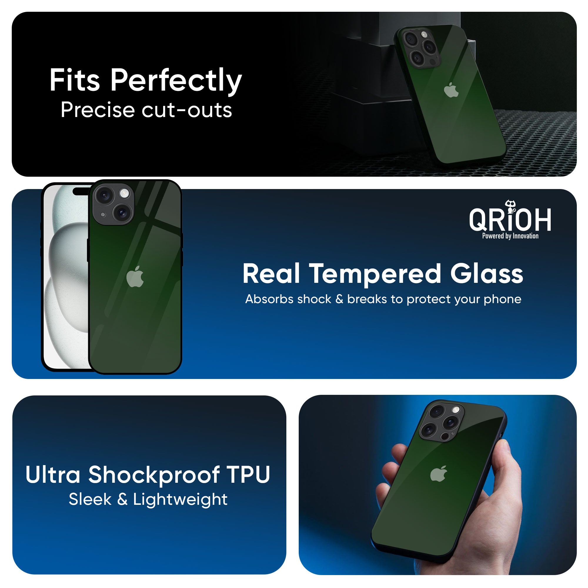 Deep Forest Glass Case for iPhone 16 Pro Max