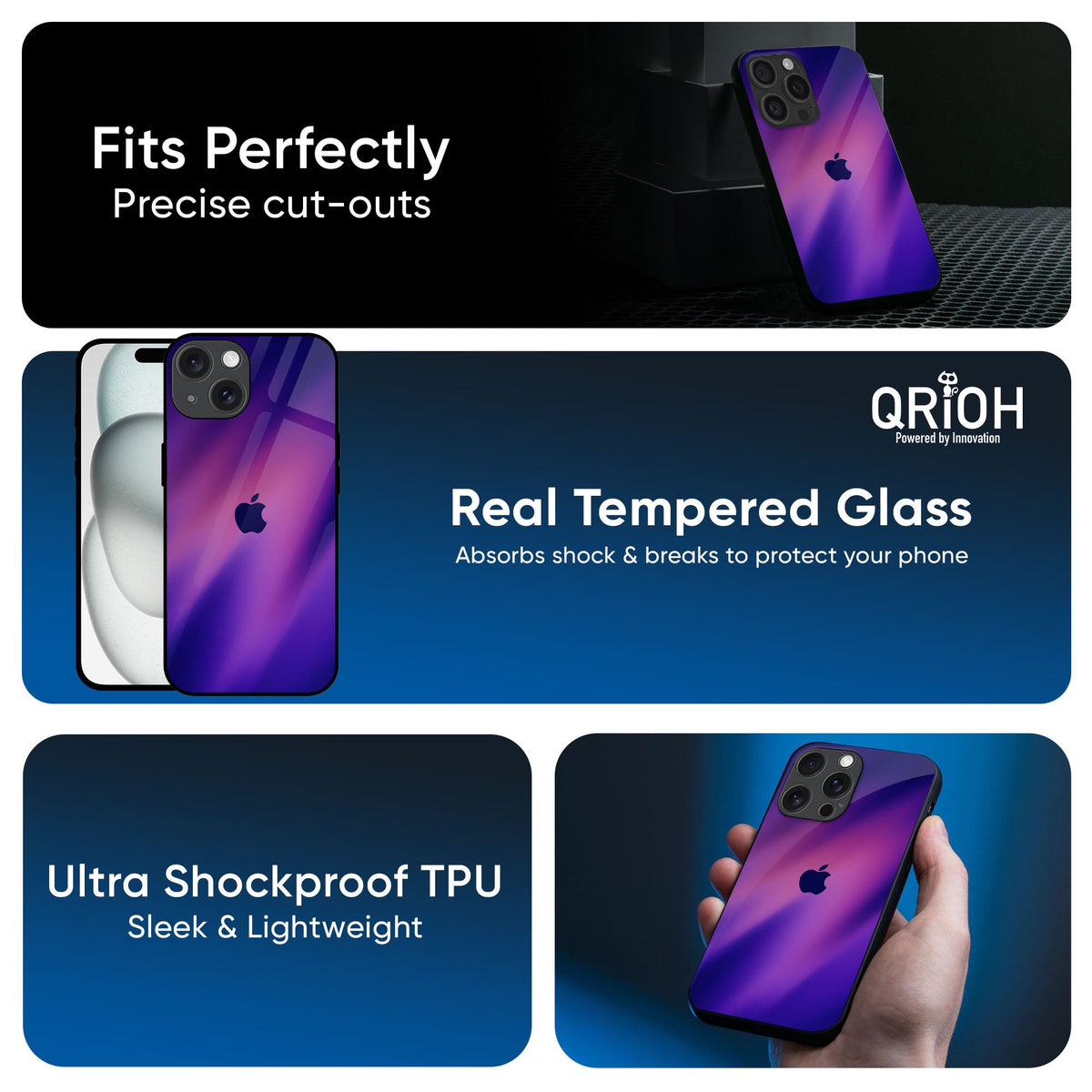 Pink Thunder Glass Case for iPhone 17