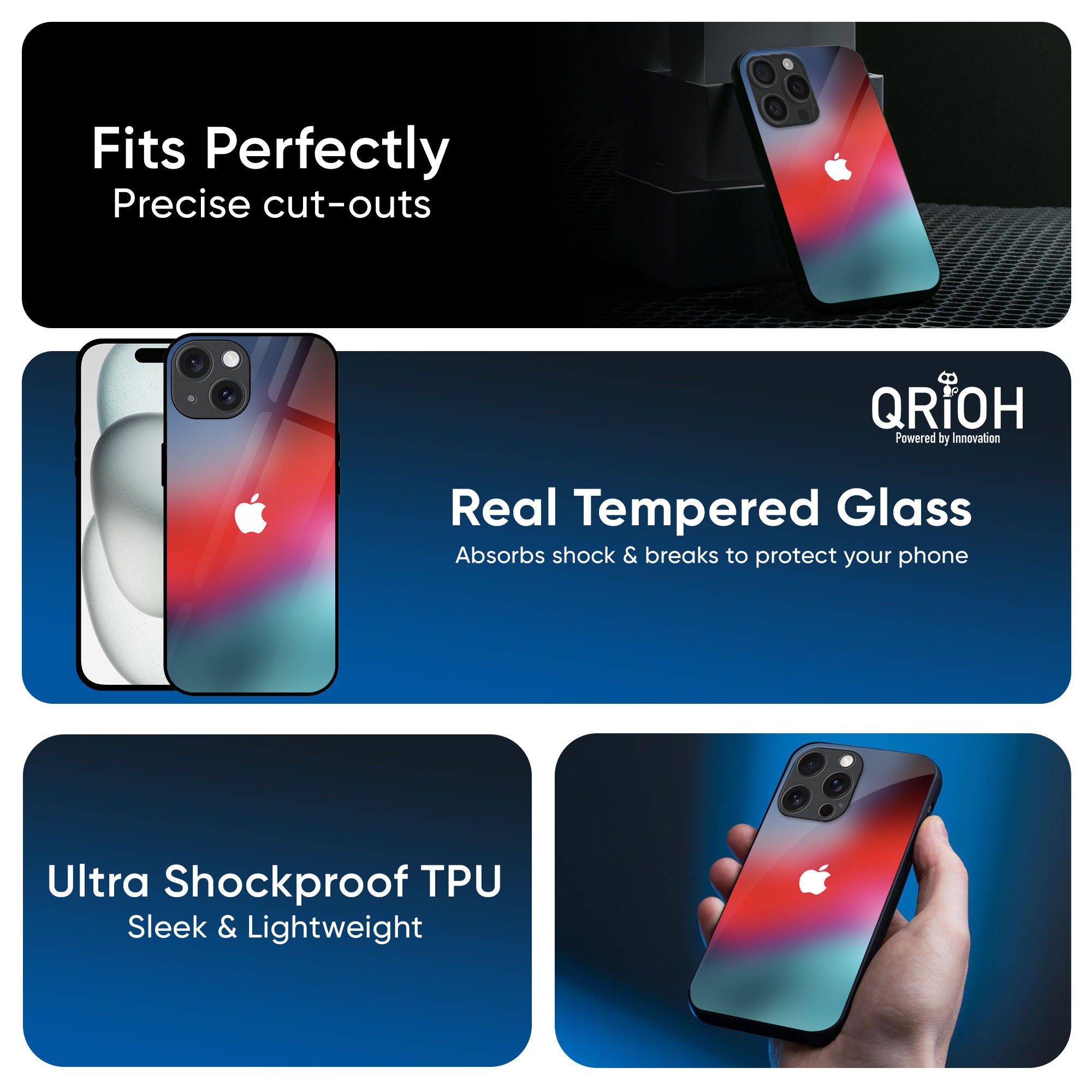 Ombre Gradient Glass Case for iPhone 16 Pro Max
