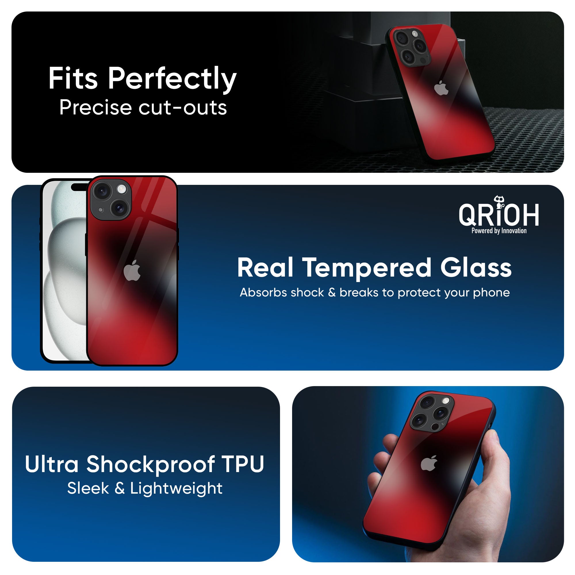 Red Garnet Glass Case for iPhone 16 Pro Max