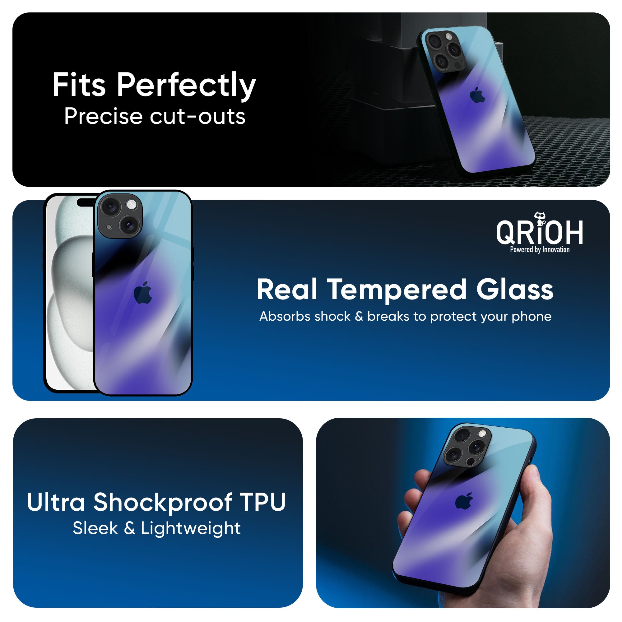 Mystical Gradient Glass Case for iPhone 16 Pro Max