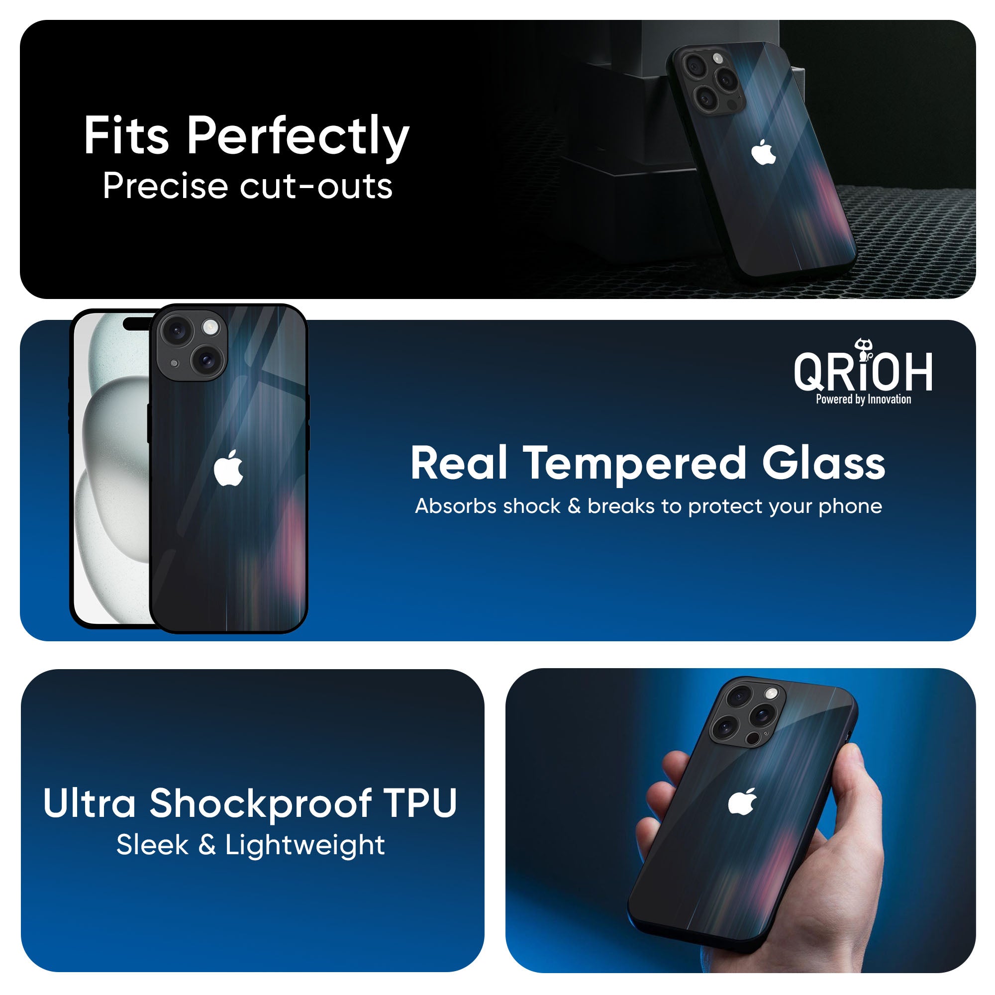 Dark Aesthetic Glass Case for iPhone 16 Pro Max
