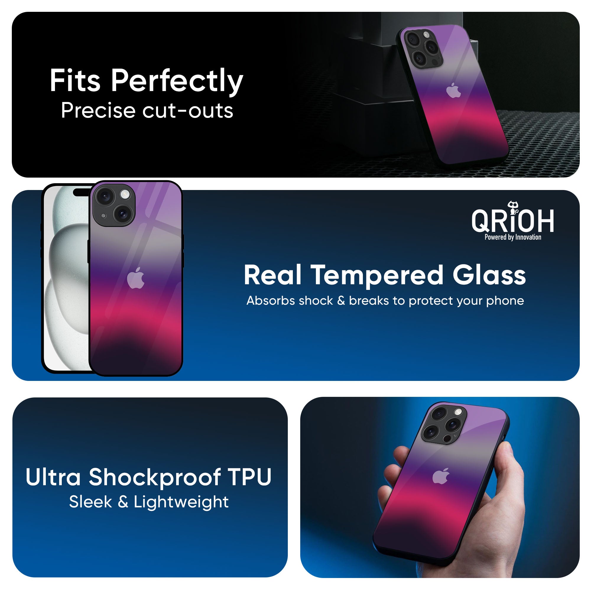 Pink Horizon Glass Case for iPhone 16 Pro Max